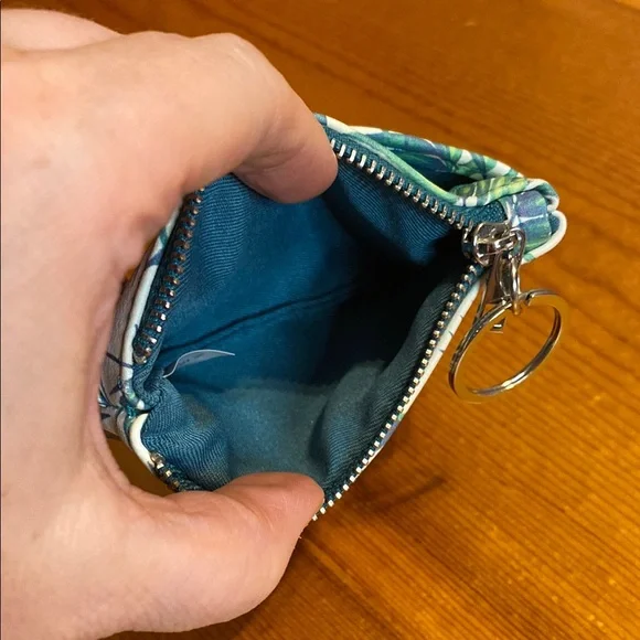 Tropical Leaf Print Wristlet and Coin Purse. - Picture 10 of 10